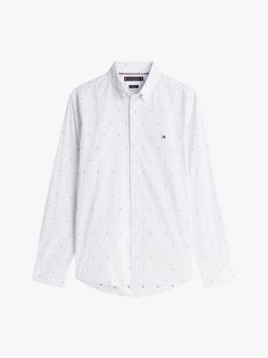 Мужские рубашки Tommy Hilfiger Regular Fit Allover Dot Fil Coupe Shirt — фото 5