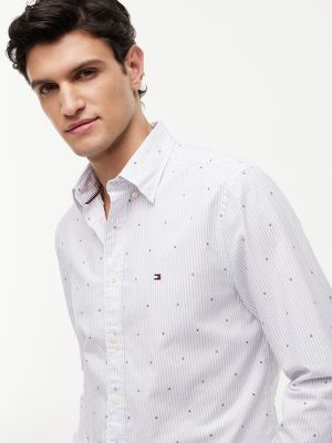 Мужские рубашки Tommy Hilfiger Regular Fit Allover Dot Fil Coupe Shirt — фото 3