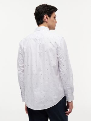 Мужские рубашки Tommy Hilfiger Regular Fit Allover Dot Fil Coupe Shirt — фото 4