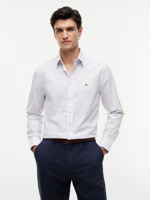 Мужские рубашки Tommy Hilfiger Regular Fit Allover Dot Fil Coupe Shirt