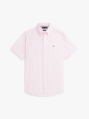 Мужские рубашки Tommy Hilfiger Striped Cotton-Linen Blend Shirt — фото 5