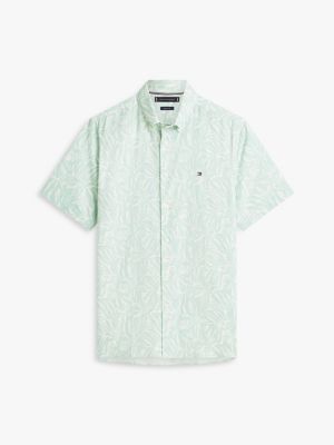 Мужские рубашки Tommy Hilfiger Printed Cotton-Linen Blend Shirt — фото 5