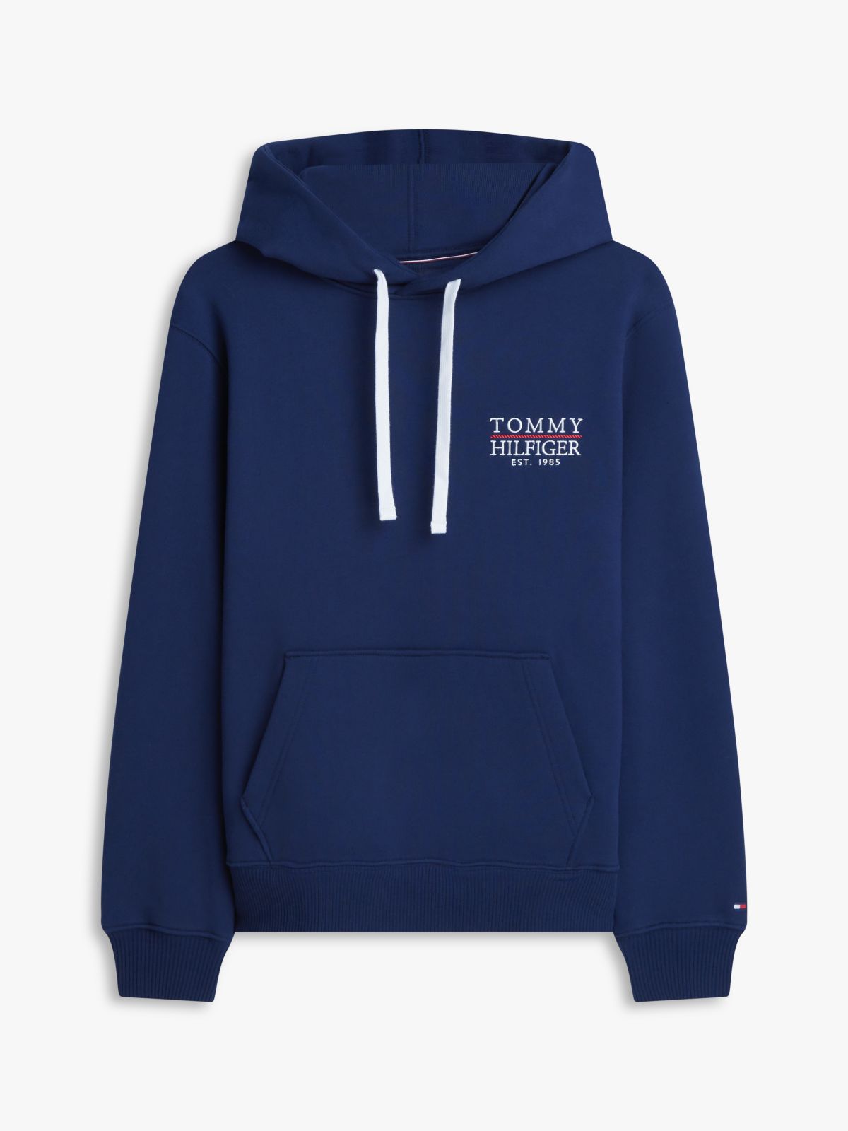 Embroidered Monotype Logo Hoodie — Light Navy