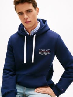 Embroidered Monotype Logo Hoodie — Light Navy 3