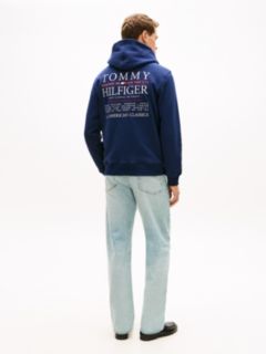 Embroidered Monotype Logo Hoodie — Light Navy 4