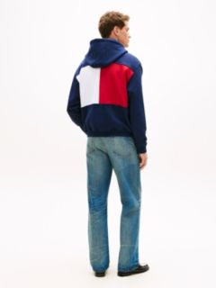 Back Flag Logo Pullover Hoodie — Light Navy 4