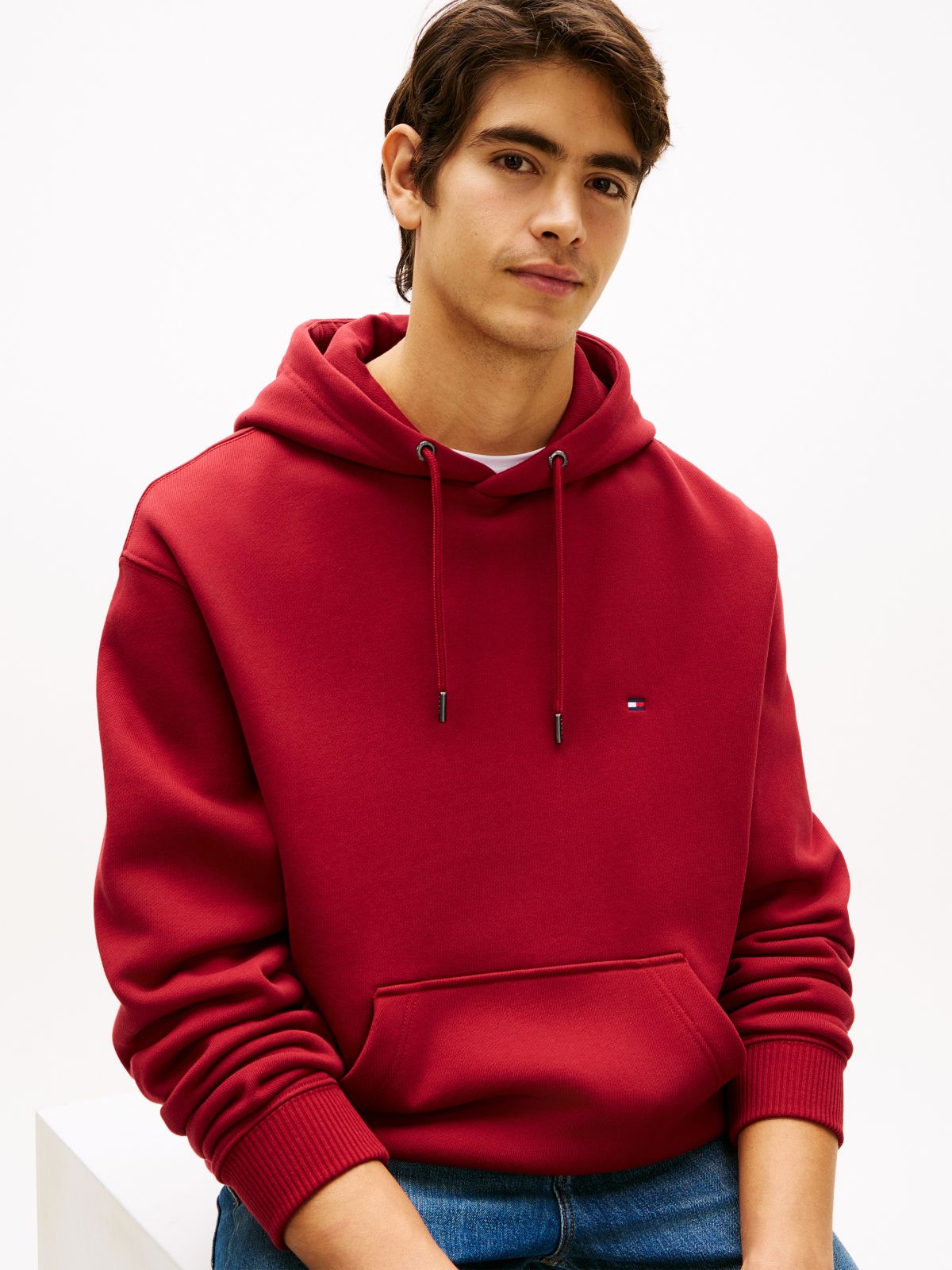 Back Flag Logo Pullover Hoodie — Regatta Red