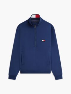 Flag Logo Quarter-Zip Sweatshirt — Light Navy 5