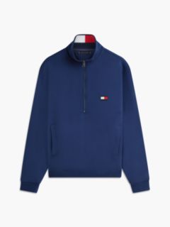 Flag Logo Quarter-Zip Sweatshirt — Light Navy 6