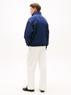 Flag Logo Quarter-Zip Sweatshirt — Light Navy 4