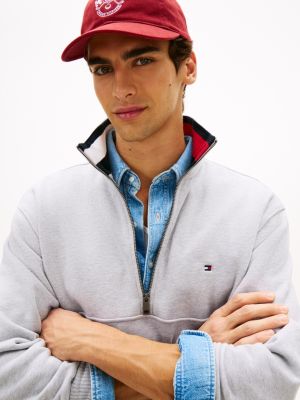 Мужские худи Tommy Hilfiger Flag Logo Quarter-Zip Sweatshirt — фото 2