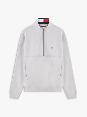 Мужские худи Tommy Hilfiger Flag Logo Quarter-Zip Sweatshirt — фото 5