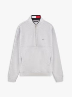 Flag Logo Quarter-Zip Sweatshirt — Light Grey Heather 5