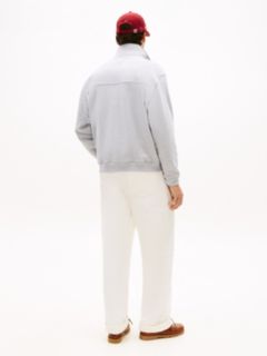 Flag Logo Quarter-Zip Sweatshirt — Light Grey Heather 4