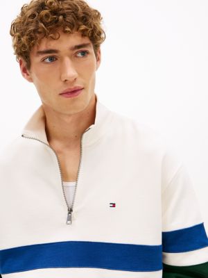 Мужские худи Tommy Hilfiger Block Stripe Quarter-Zip Sweatshirt — фото 2