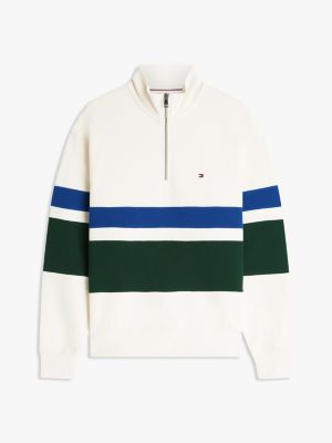 Мужские худи Tommy Hilfiger Block Stripe Quarter-Zip Sweatshirt — фото 5