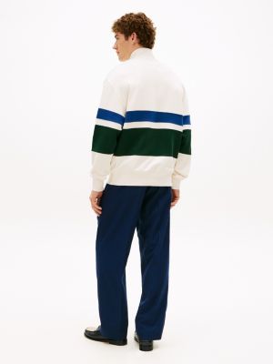 Мужские худи Tommy Hilfiger Block Stripe Quarter-Zip Sweatshirt — фото 4