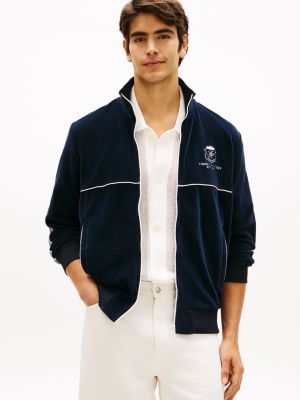 Monogram Crest Velour Track Jacket
