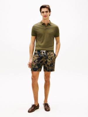 Tropical Print Linen Short