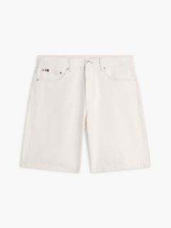 Regular Fit Garment-Dyed Denim Short — Ivory Petal 5