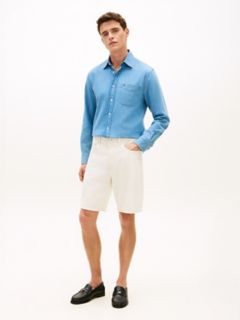 Regular Fit Garment-Dyed Denim Short — Ivory Petal 2