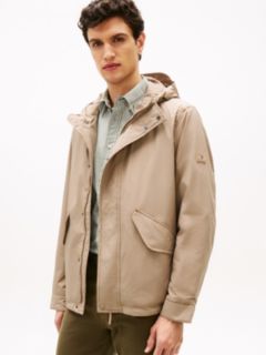 Water-Repellent Packable Hooded Jacket — Coastal Taupe 1
