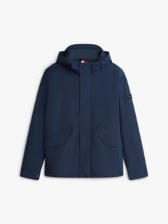 Water-Repellent Packable Hooded Jacket — Navy 6