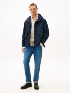 Water-Repellent Packable Hooded Jacket — Navy 3