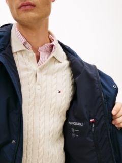 Water-Repellent Packable Hooded Jacket — Navy 4
