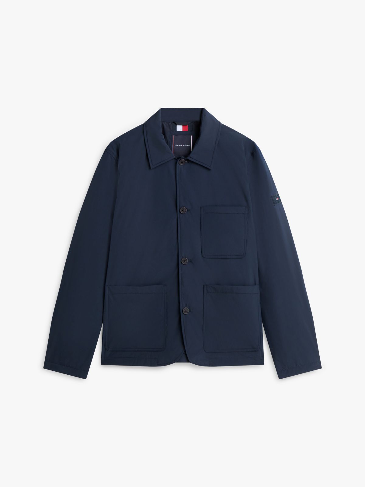 Water-Repellent Packable Chore Jacket — Navy