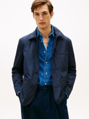 Water-Repellent Packable Chore Jacket, Navy