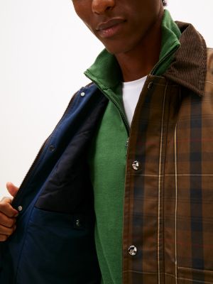 Relaxed Waxed Plaid Barn Jacket | Tommy Hilfiger
