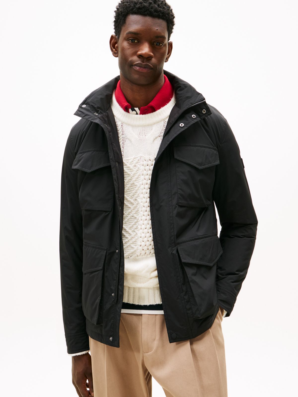 Water-Repellent Packable Field Jacket — Black