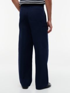 Cotton-Linen Blend Utility Chino — Navy 4
