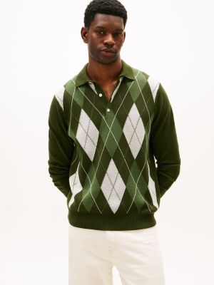 Argyle Sweater Polo, Arctic Spruce