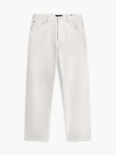 Garment-Dyed Loose Jean — White 5
