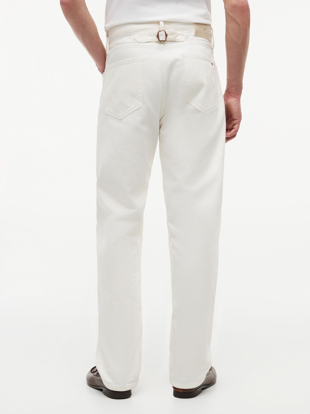 Garment-Dyed Loose Jean — White