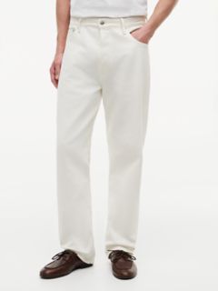 Garment-Dyed Loose Jean — White 1