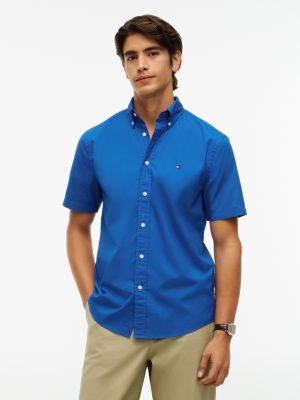 Regular Fit Short-Sleeve Shirt, Ancient Blue