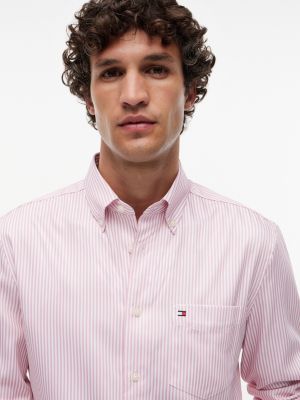 Мужские рубашки Tommy Hilfiger TH Performance Striped Oxford Shirt — фото 3