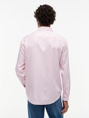 Мужские рубашки Tommy Hilfiger TH Performance Striped Oxford Shirt — фото 4
