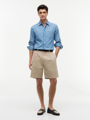 Tommy Hilfiger Men's Relaxed Cotton-Linen Blend Chino Short - Sandalwood - 31