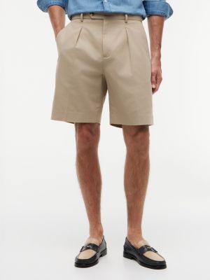 Relaxed Cotton-Linen Blend Chino Short, Sandalwood