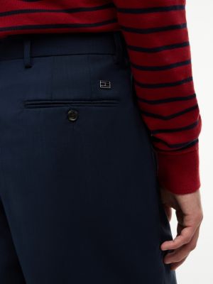 Мужские брюки Tommy Hilfiger New York Label Pleated Wool Chino Short — фото 3