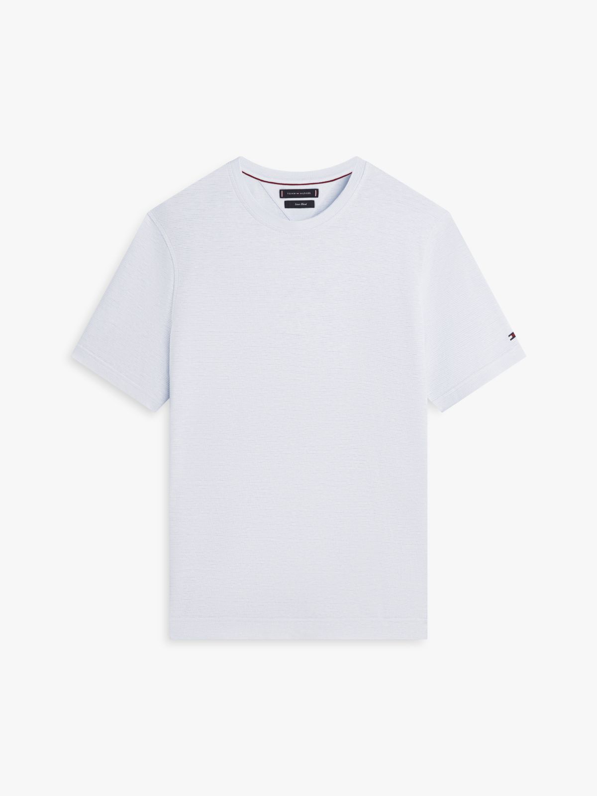 New York Label Cotton-Linen T-Shirt — Breezy Blue