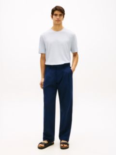 New York Label Cotton-Linen T-Shirt — Breezy Blue 3