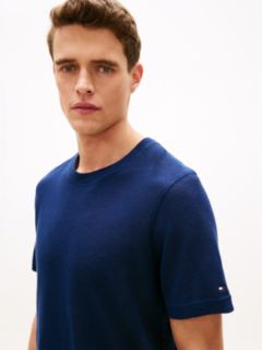 New York Label Cotton-Linen T-Shirt — Navy 2