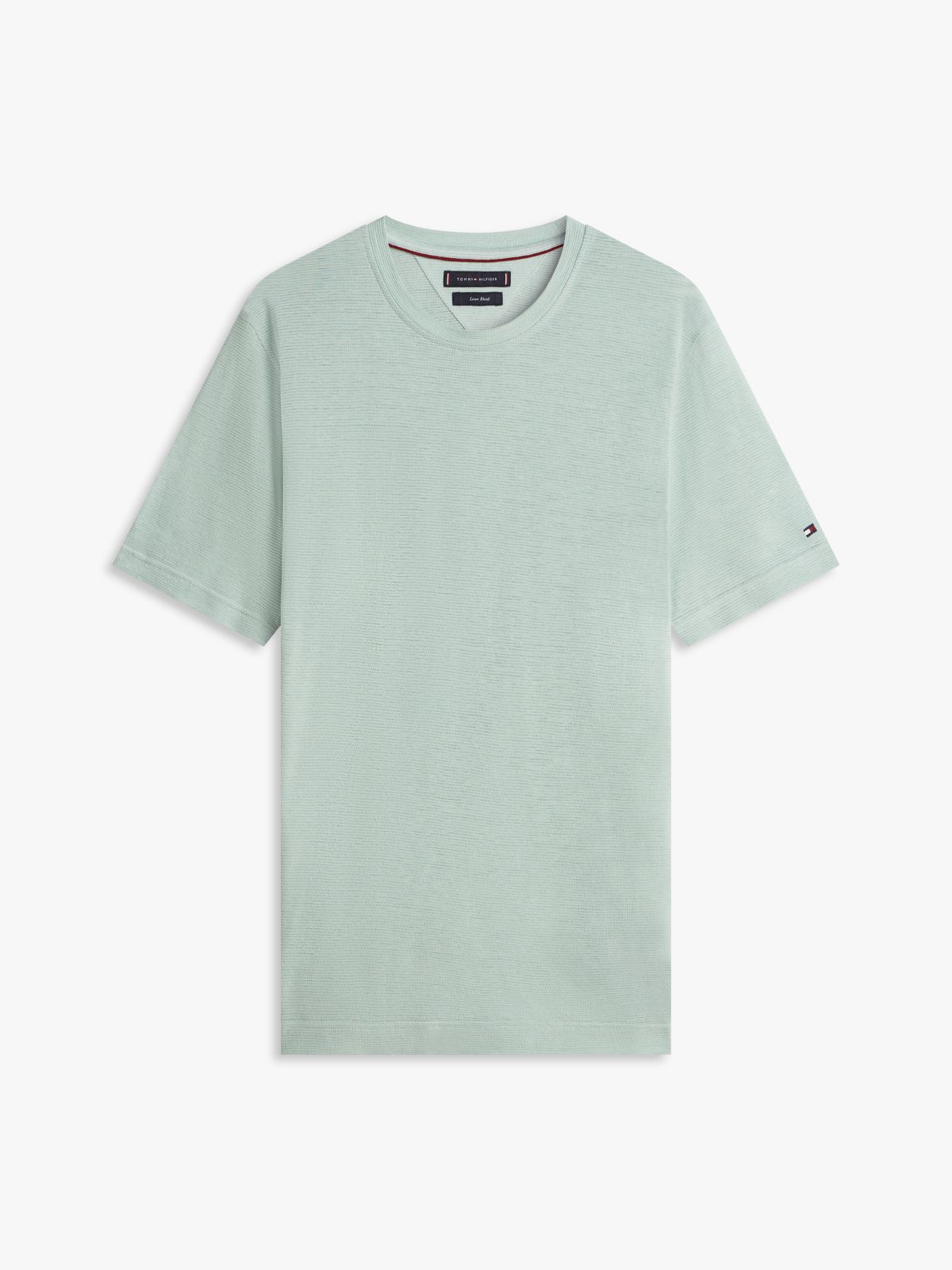 New York Label Cotton-Linen T-Shirt — Crushed Mint