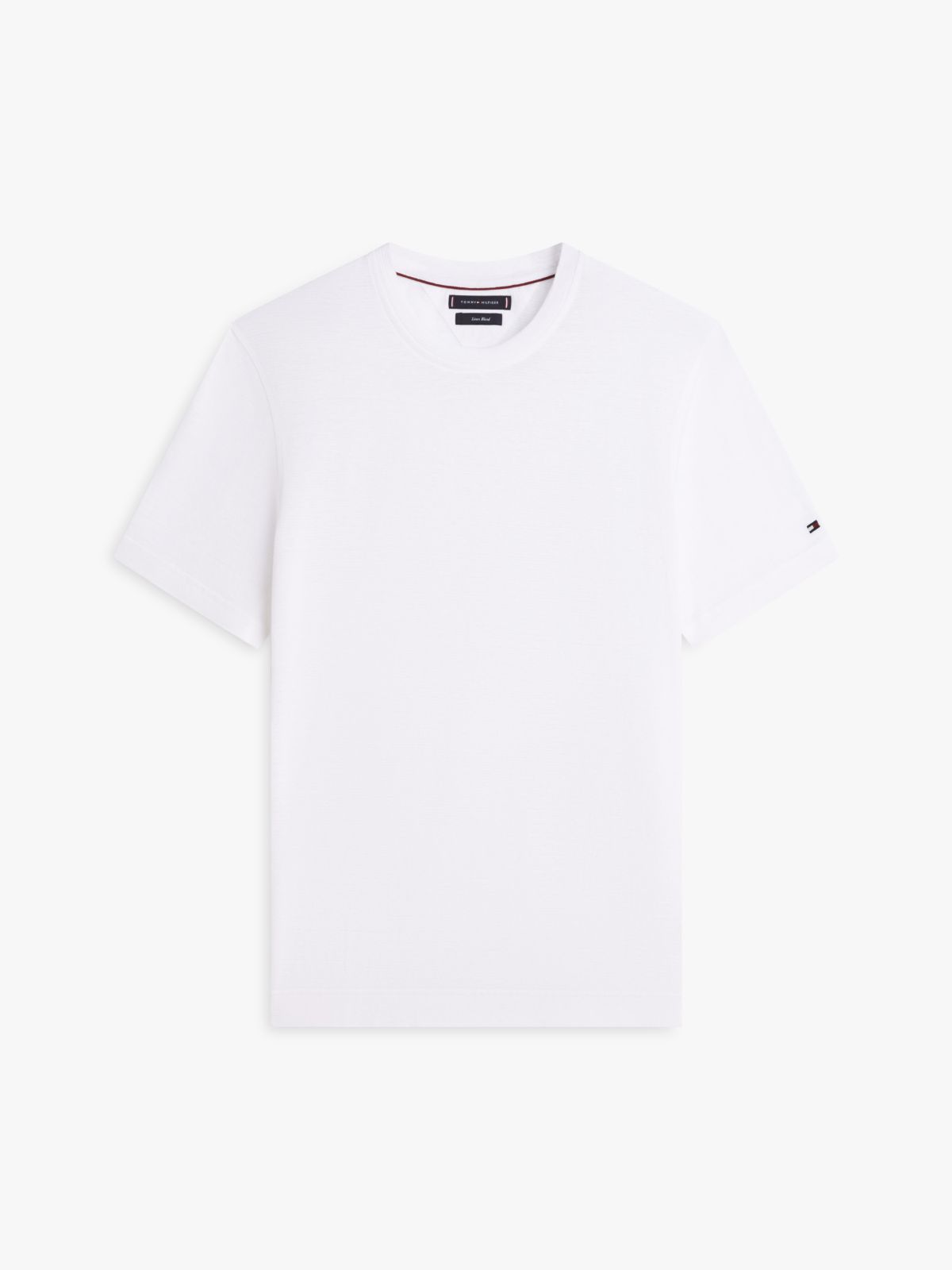 New York Label Cotton-Linen T-Shirt — White