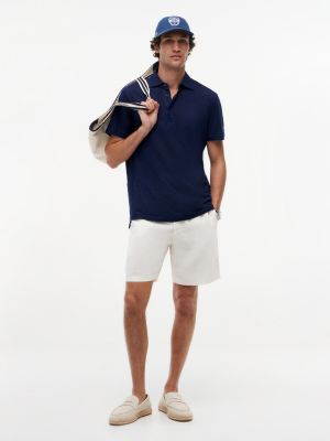 Мужские топы Tommy Hilfiger New York Label Cotton-Linen Blend Polo — фото 2